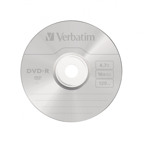 Диск DVD-R Verbatim (43547) 4.7GB 1штука Незаписанный фото 2